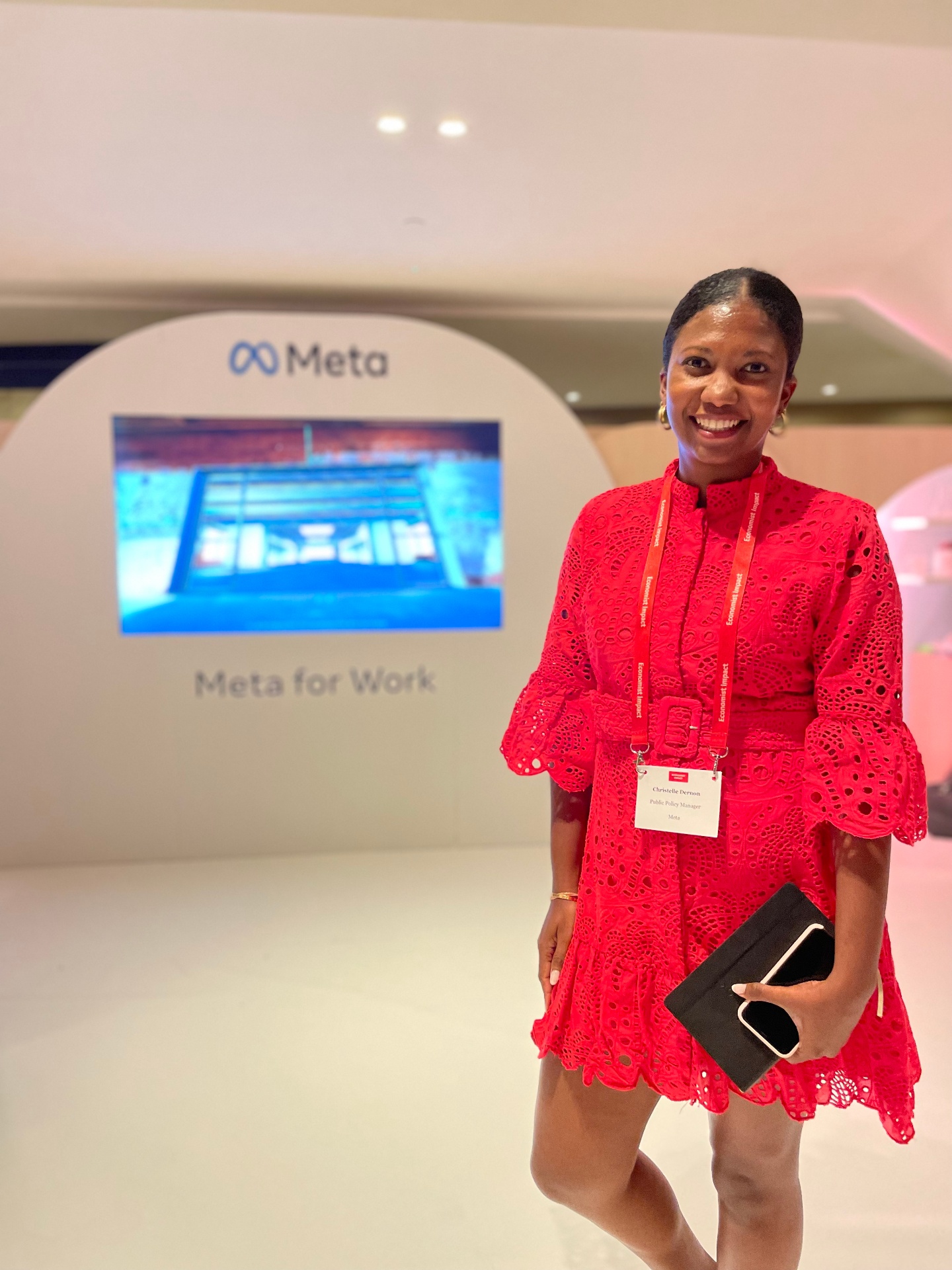 Christelle at Meta for Work event